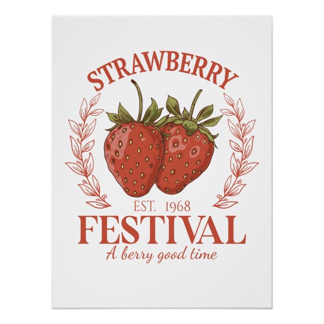 Erdbeerfest Poster (Vorderseite)
