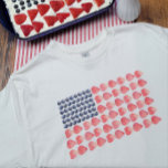 Erdbeerflagge Shirt 2<br><div class="desc">Patriotisches Dessert inspiriertes Shirt mit amerikanischer Fahne aus Erdbeeren und Heidelbeeren.</div>
