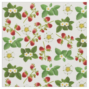 Erdbeerfrucht-Blumengewebe Stoff