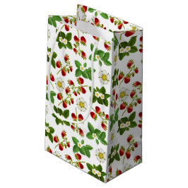 Erdbeerfrucht mit Blumen-Geschenk-Tasche Kleine Geschenktüte