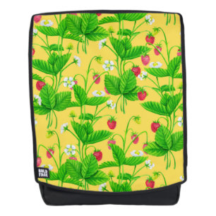 Erdbeergarten auf gelb rucksack