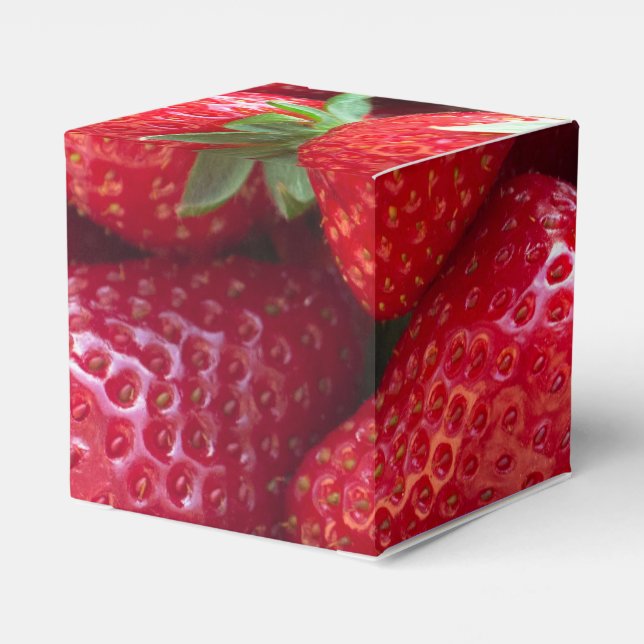 Erdbeerhintergrund Geschenkschachtel (Rückseite)