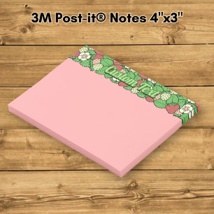 Erdbeerhintergrundmuster Post-it Klebezettel