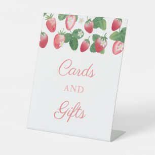 Erdbeerkarten und Geschenke Berry Sweet Geburtstag Sockelschild