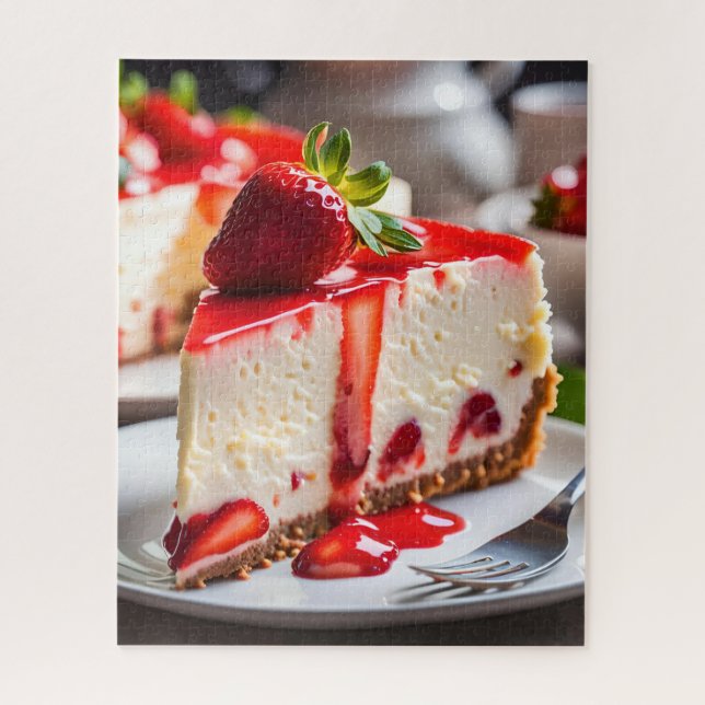 Erdbeerkäsekuchen Puzzle (Vertikal)