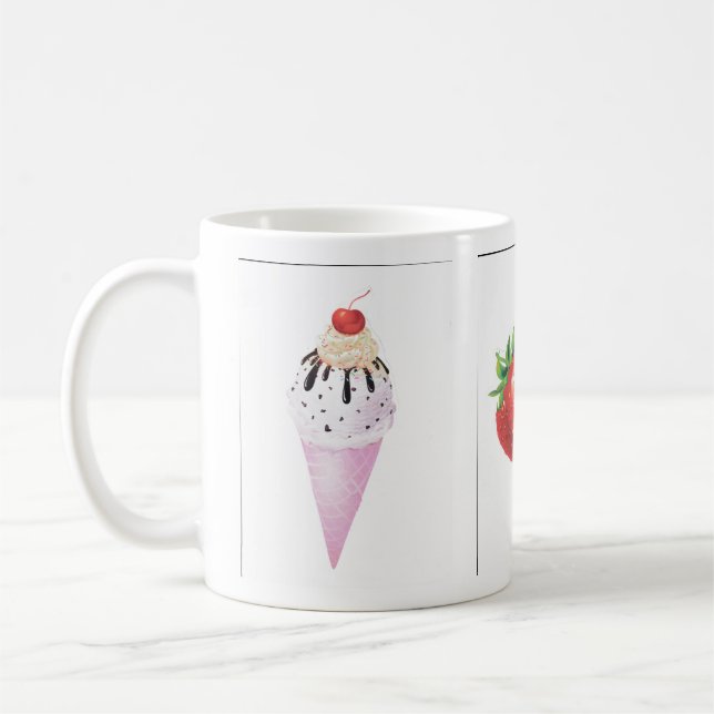 Erdbeerkegel Kaffeetasse (Links)