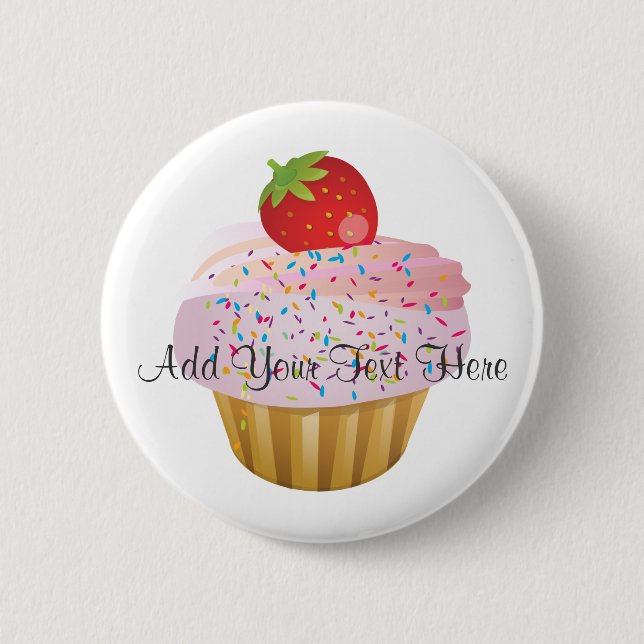 Erdbeerkleiner kuchen button (Vorderseite)