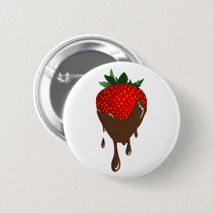 Erdbeerknopf Button
