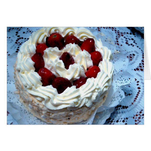 Erdbeerkuchen (Vorderseite (Horizontal))