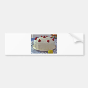 Erdbeerkuchen Autoaufkleber