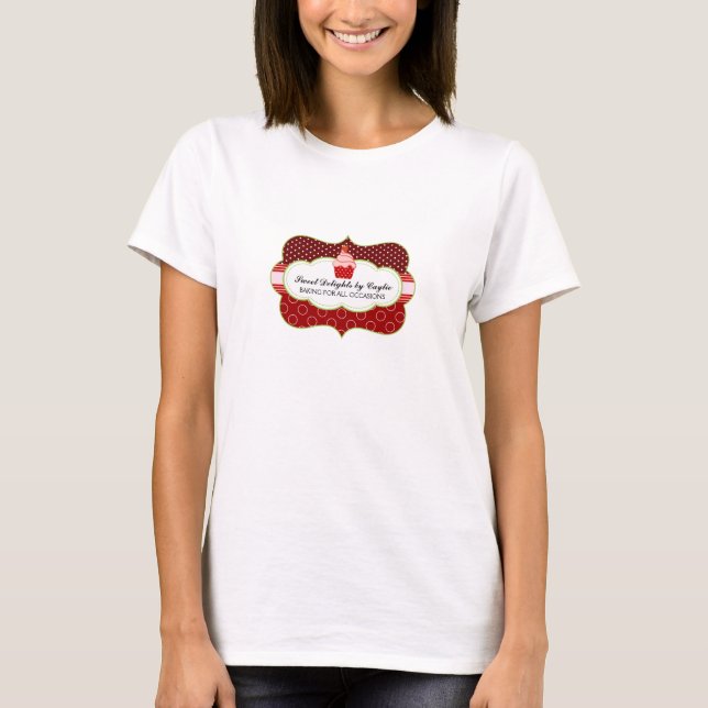 Erdbeerkuchen-Bäckerei-Geschäft T-Shirt (Vorderseite)