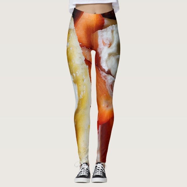 Erdbeerkuchen bekommt ein Workout Leggings (Vorderseite)