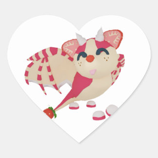 Erdbeerkuchen Fledermaus Drache Adopt Me Aufkleber