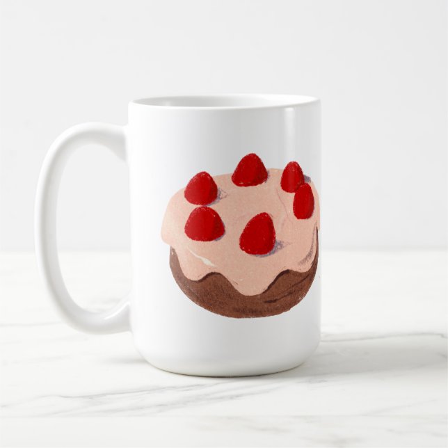 Erdbeerkuchen Kaffeetasse (Links)