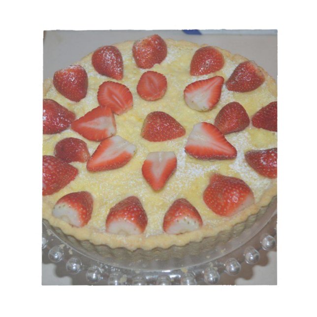 Erdbeerkuchen Notizblock (Vorderseite)