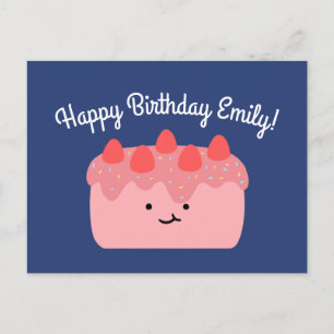 Erdbeerkuchen Postkarte