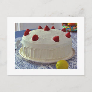 Erdbeerkuchen Postkarte