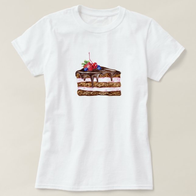 Erdbeerkuchen T-Shirt (Design vorne)
