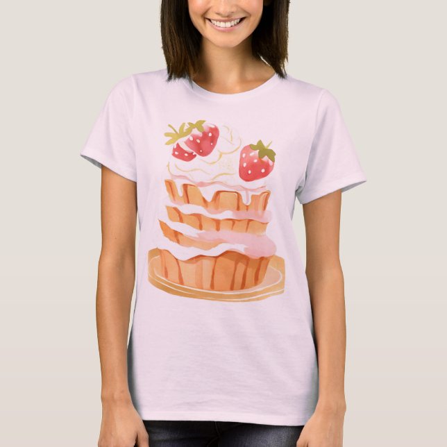 Erdbeerkuchen T-Shirt (Vorderseite)