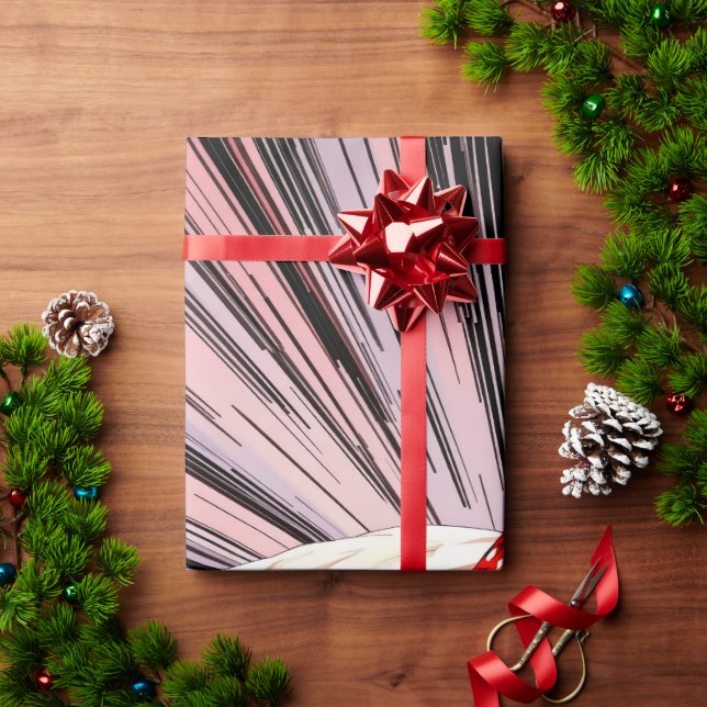 Erdbeerkurzgebäck Nostalgie Geschenkpapier (Feiertagsgeschenk)