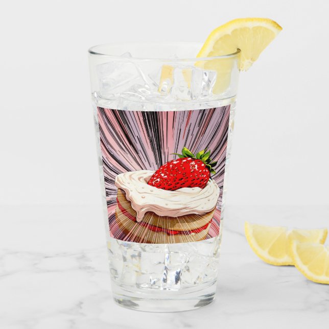 Erdbeerkurzgebäck Nostalgie Glas (Rückseite Ice)