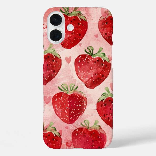 Erdbeerliebe Case-Mate iPhone Hülle (Rückseite)