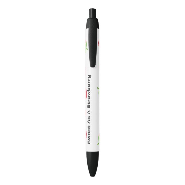 Erdbeerliebhaber-Geschenk Stift, Kugelschreiber (Rückseite (Vertikal))