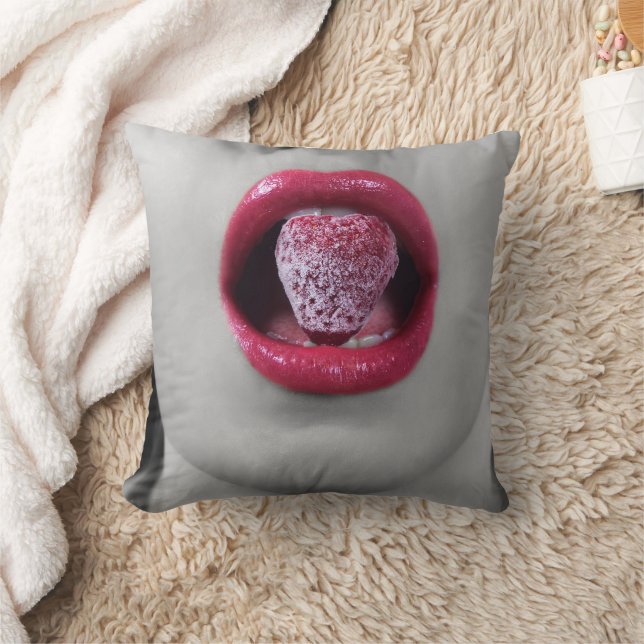 Erdbeerlips Kissen (Decke)