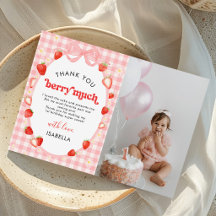 Erdbeermädchen zum 1. Geburtstag Foto