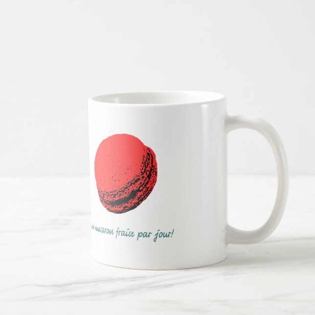 Erdbeermakaroon Kaffeetasse (Rechts)