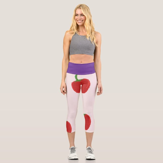 Erdbeermalerei Capri Leggings (Vorderseite)