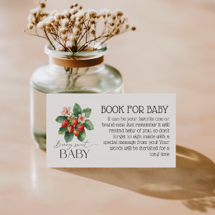 Erdbeermarkt Berry Süßes Buch Für Baby Shower Begleitkarte