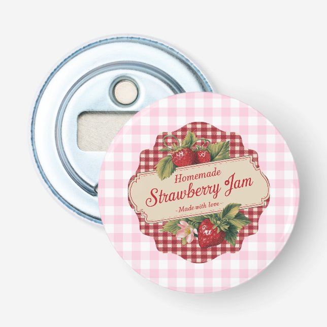 Erdbeermarmelade Flaschenöffner (Vorderseite)