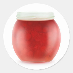 Erdbeermarmelade Runder Aufkleber