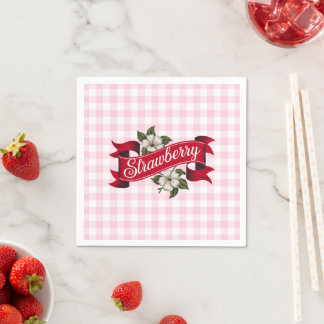 Erdbeermarmelade Serviette