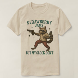 Erdbeermarmeladen, aber meine Glock nicht Waschbä T-Shirt