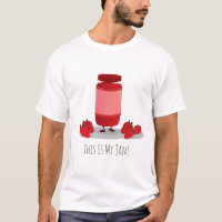 Erdbeermarmeladen-Cartooncharakter | der T - Shirt