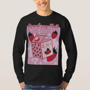 Erdbeermilch Japanischer Retro 90er Jahre Anime Fr T-Shirt