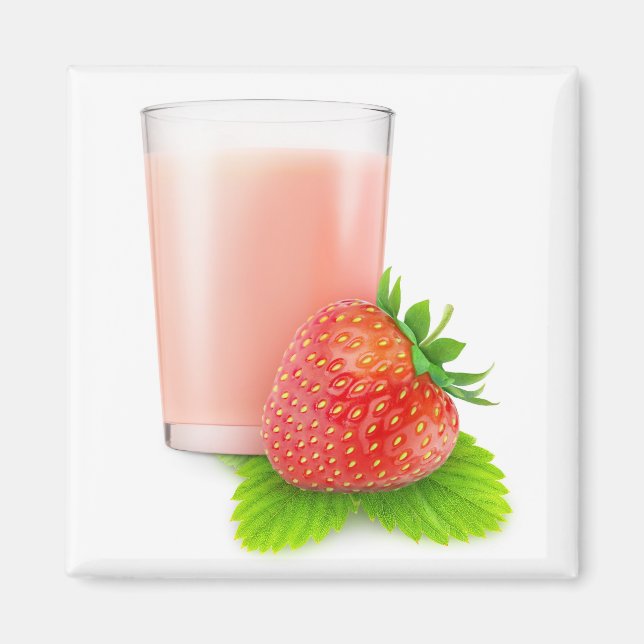 Erdbeermilch Magnet (Vorne)