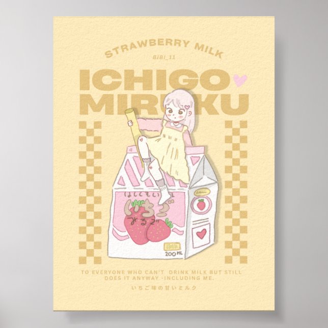🍓✨Erdbeermilch ✨🍓 Poster (Vorne)