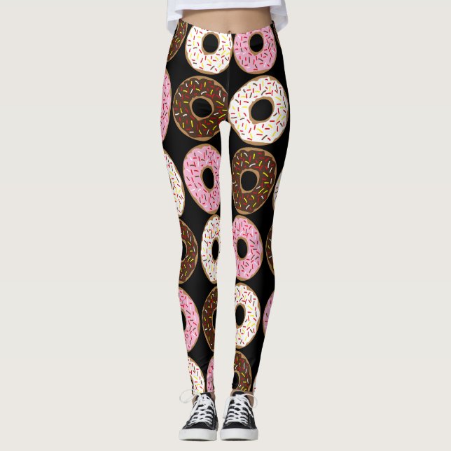 Erdbeermilch Schokolade Donut Leggings (Vorderseite)