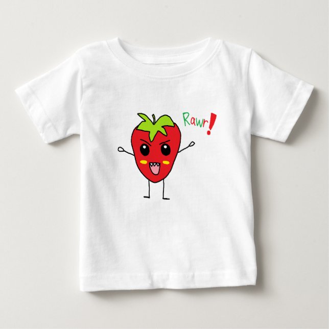 Erdbeermonster Baby T-shirt (Vorderseite)