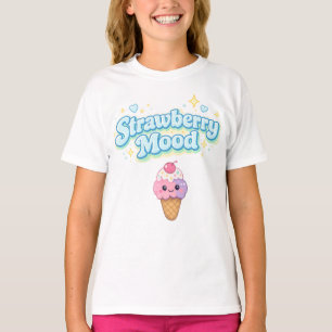 Erdbeermood Süß Retro Kinder T-Shirt
