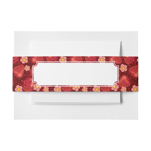 Erdbeermuster 2 2 einladungsbanderole (Vorderseite Beispiel)