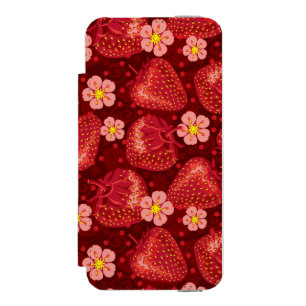 Erdbeermuster 2 2 incipio watson™ iPhone 5 geldbörsen hülle