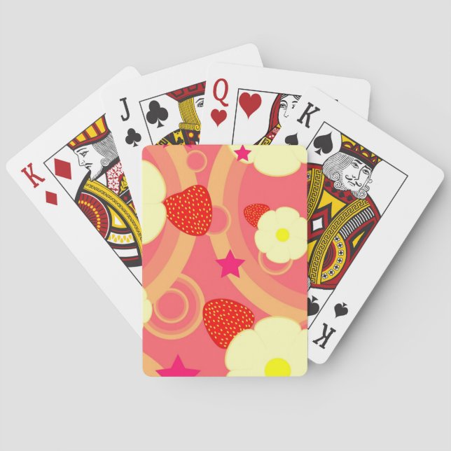 Erdbeermuster 2 spielkarten (Rückseite)