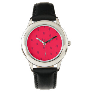 Erdbeermuster Armbanduhr
