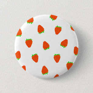 Erdbeermuster Button