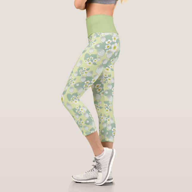 Erdbeermuster Capri Leggings (Links)