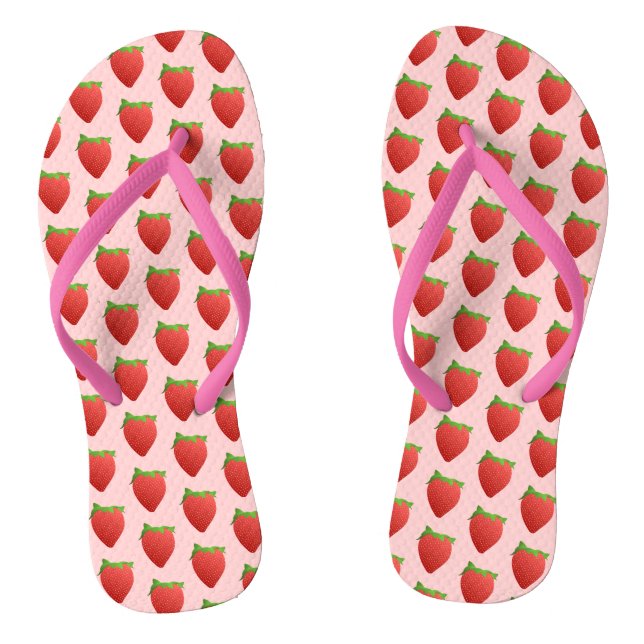 Erdbeermuster Flip Flops (Fußbett)